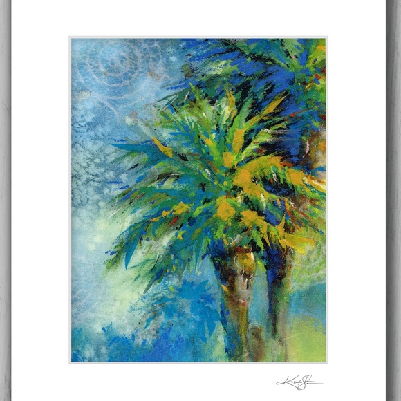 Palm Tree Art print from original painting - Picture 1 of 5